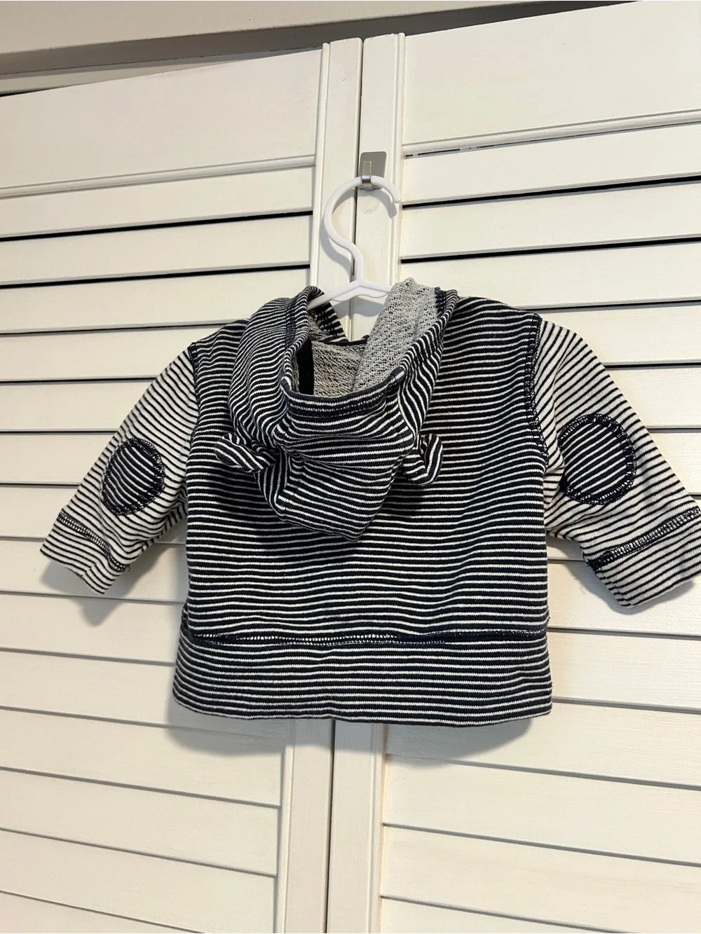 Baby Gap Striped Baby Hoodie Jacket - Navy & White